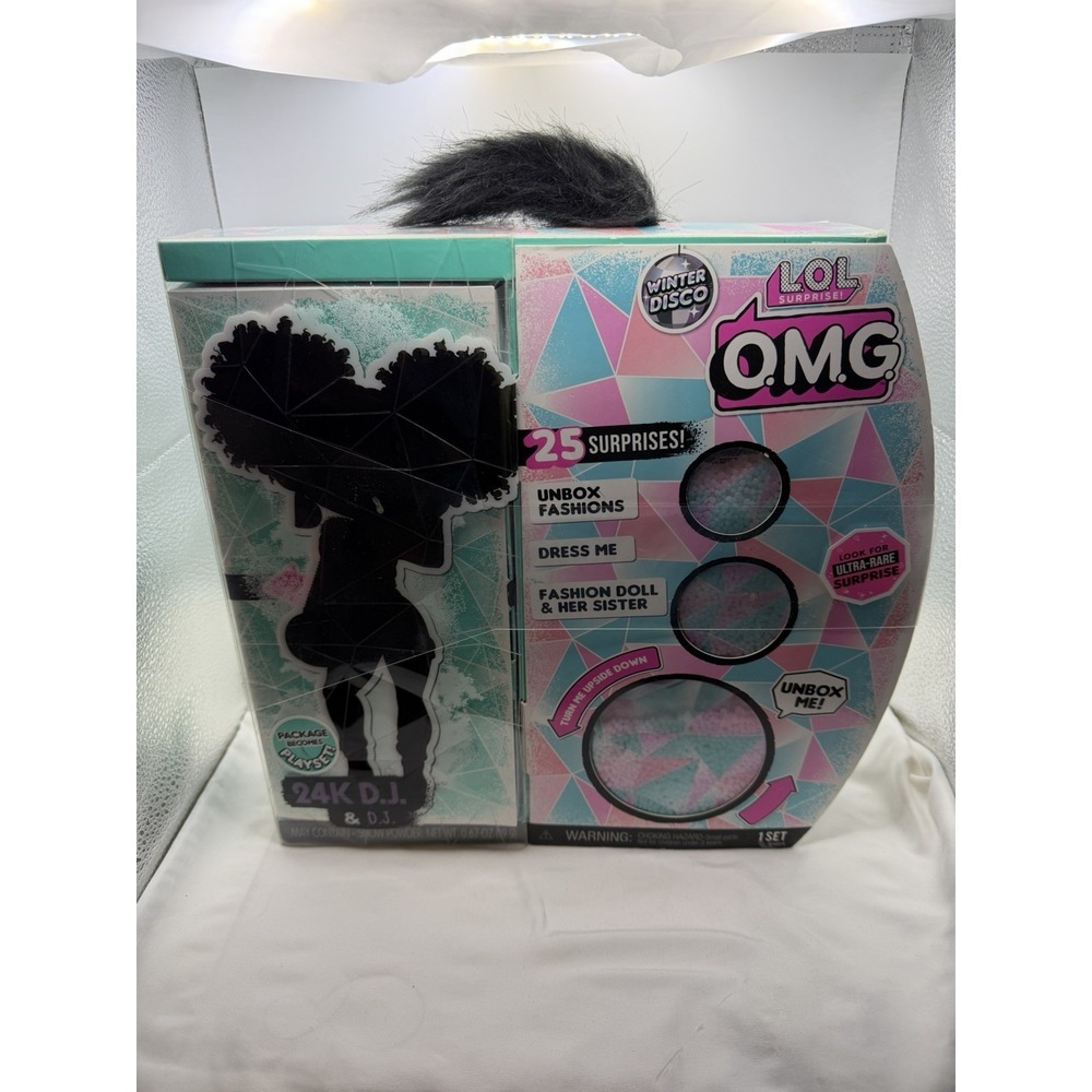 NIB Sealed LOL Surprise O.M.G. 24K DJ & D.J. Winter Disco Sister Fashion Doll